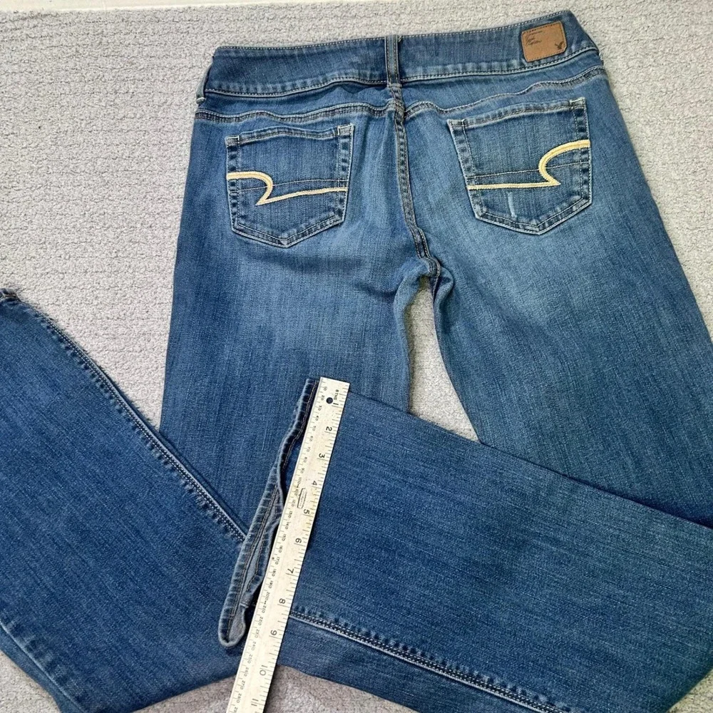 American Eagle Jeans Artist Flare 10L Blue Vintage 2000s Ultra Low Rise‎ Y2K